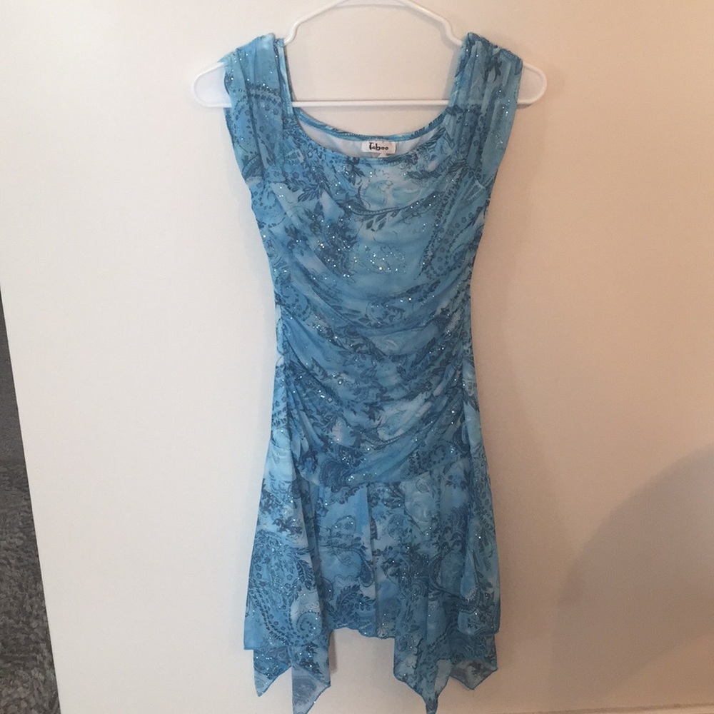 Taboo light blue sparkly prom dress size medium
